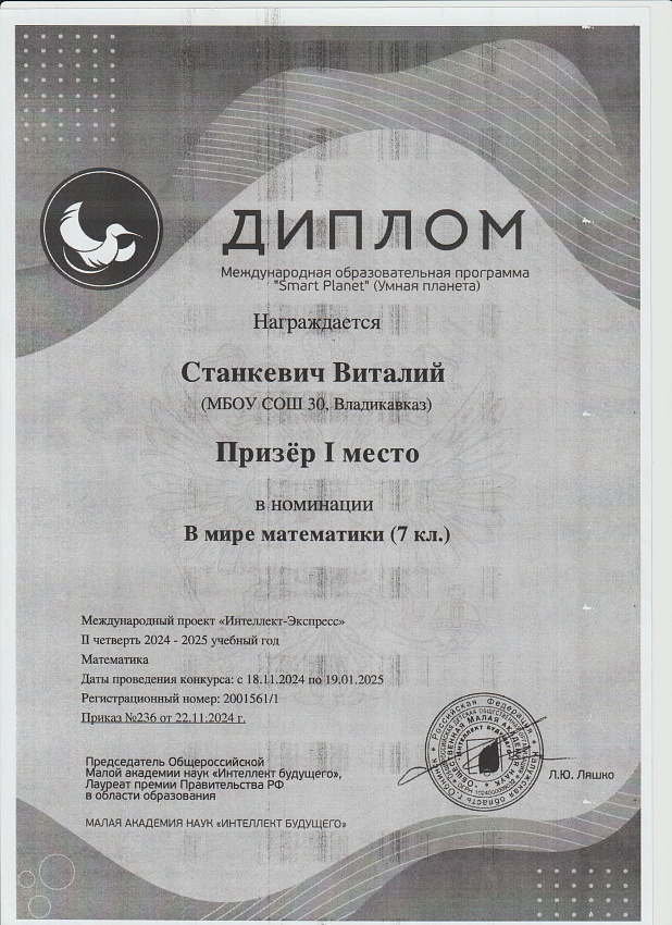 Достижения