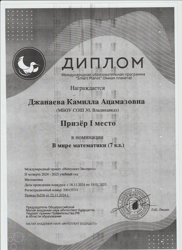 Достижения