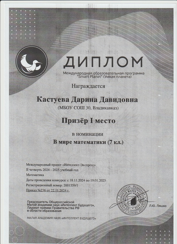 Достижения