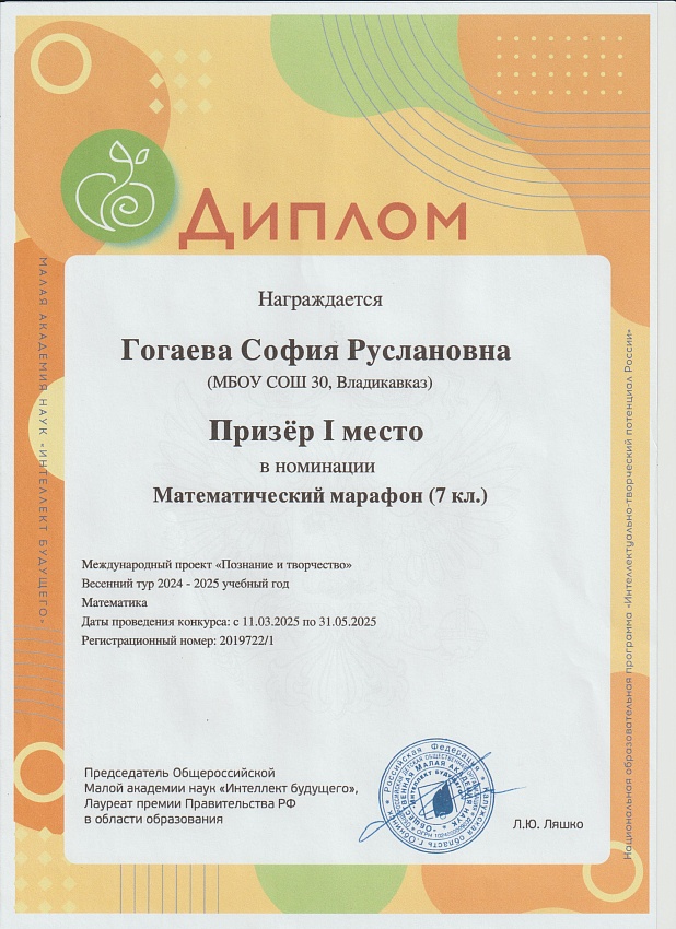 Достижения