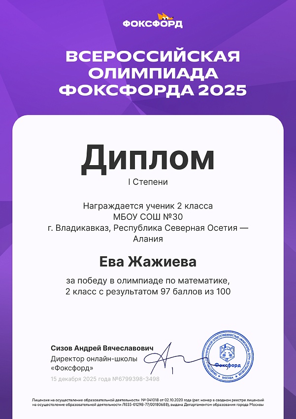 Достижения