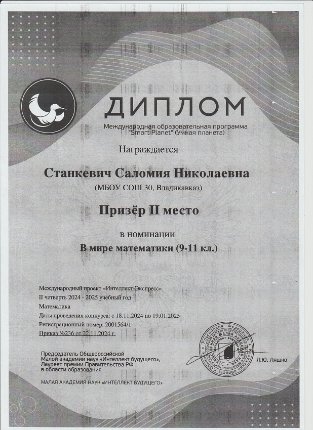 Достижения