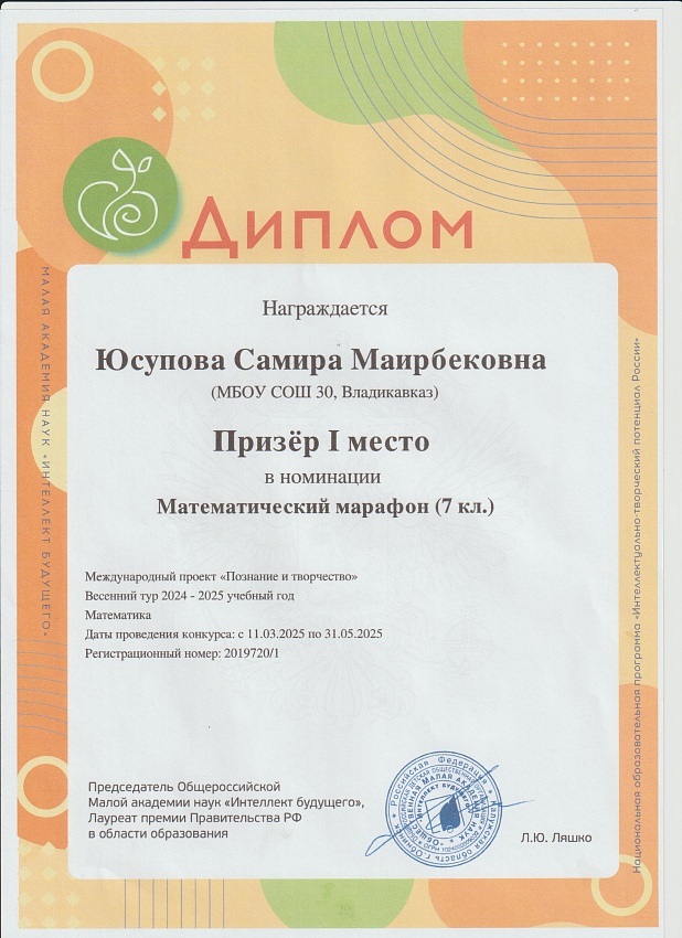 Достижения