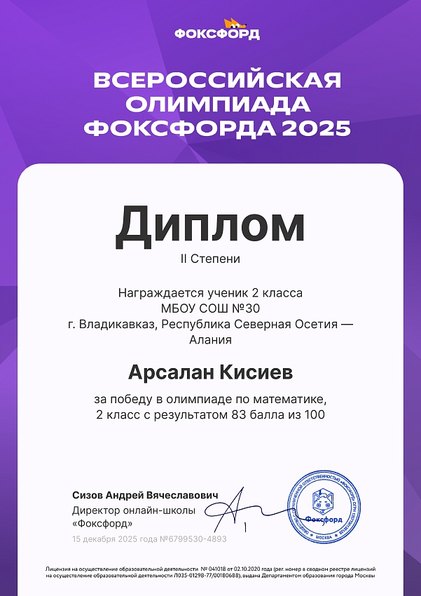 Достижения