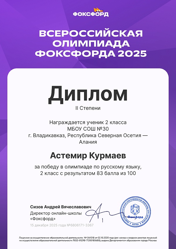 Достижения